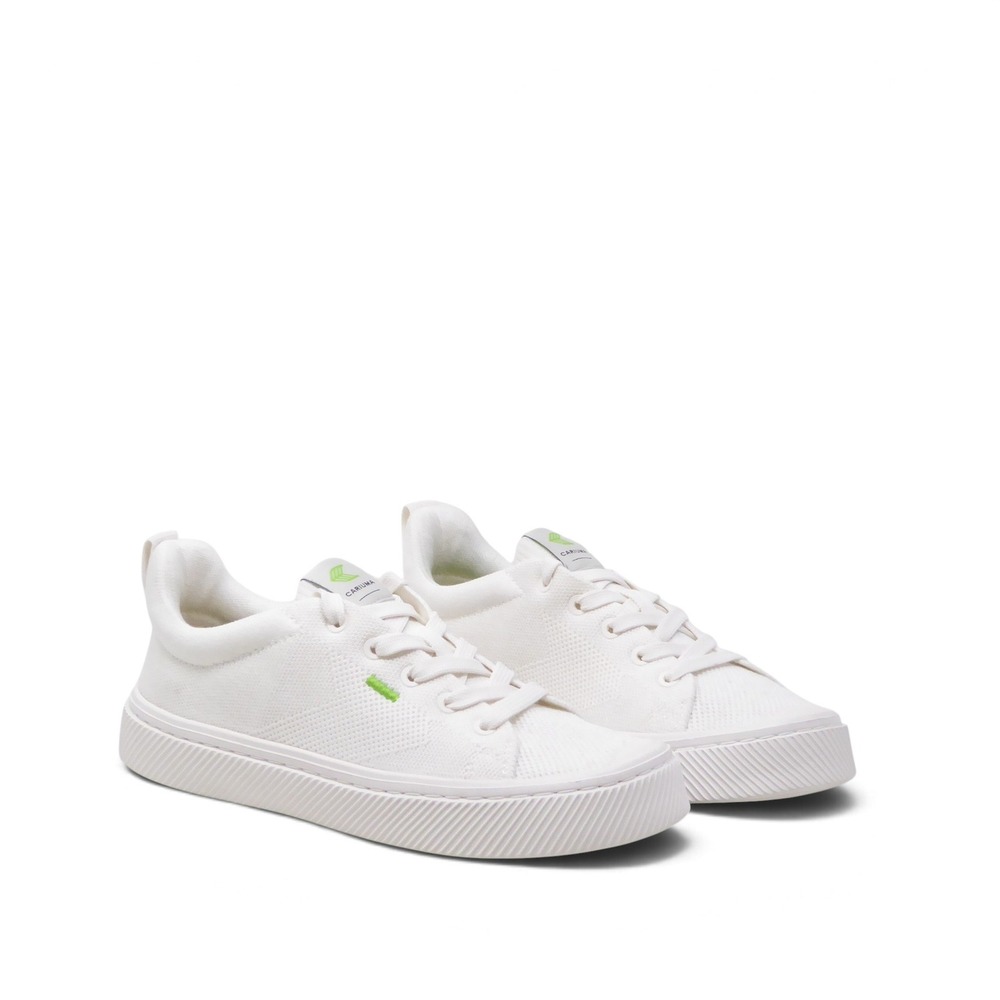 NEW Cariuma IBI Low Womens Shoes Sneakers White Knit Sustainable Bamboo Sz 6